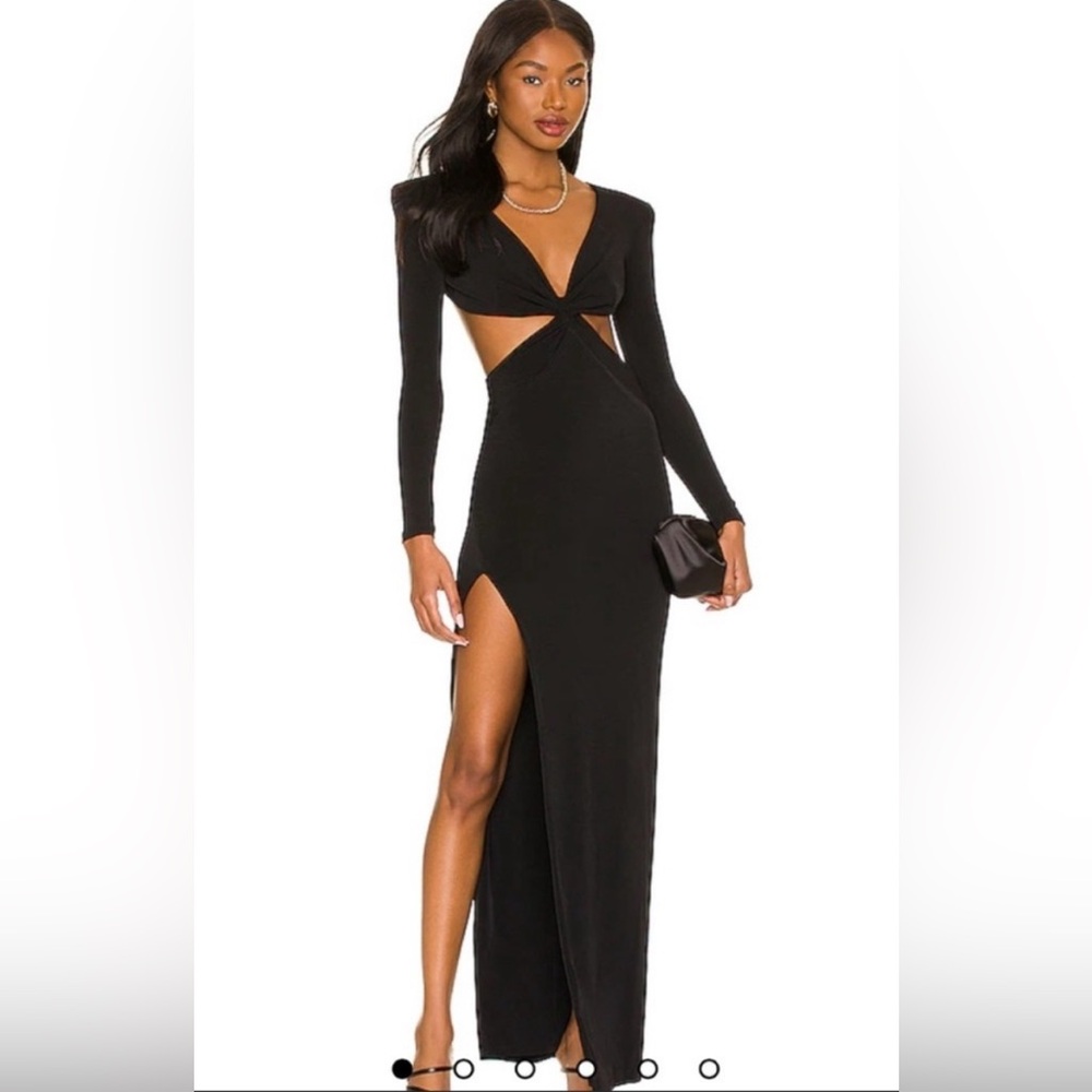 Nookie Elegant Black Cut-Out Maxi Dress